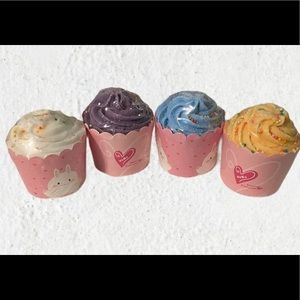 NATURAL ORGANIC CUPCAKE BATH BOMBS - 4‎ PER LOT